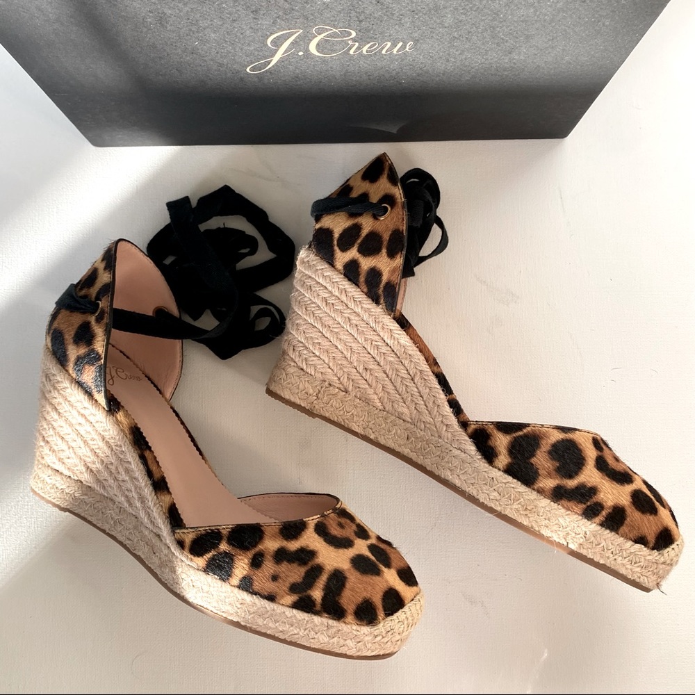 J. CREW Leopard Print Espadrilles 6